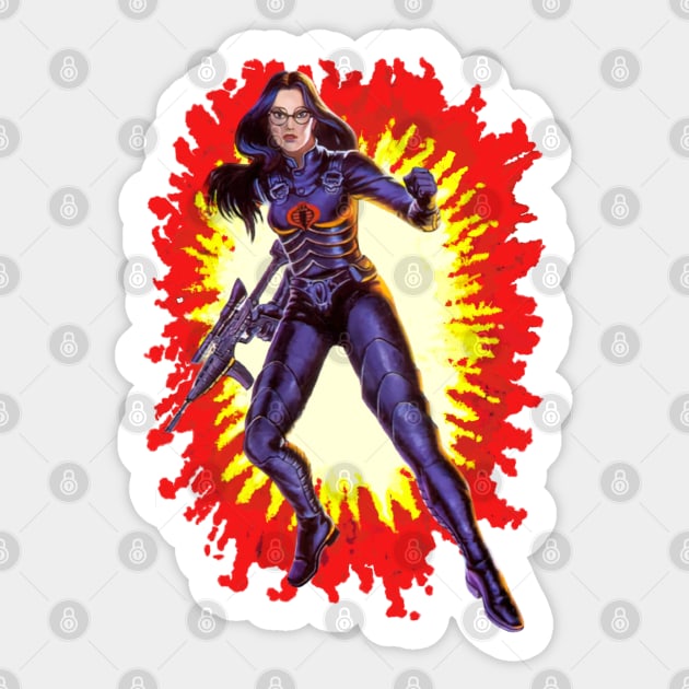 Baroness GI Joe toy art card Sticker by EnglishGent